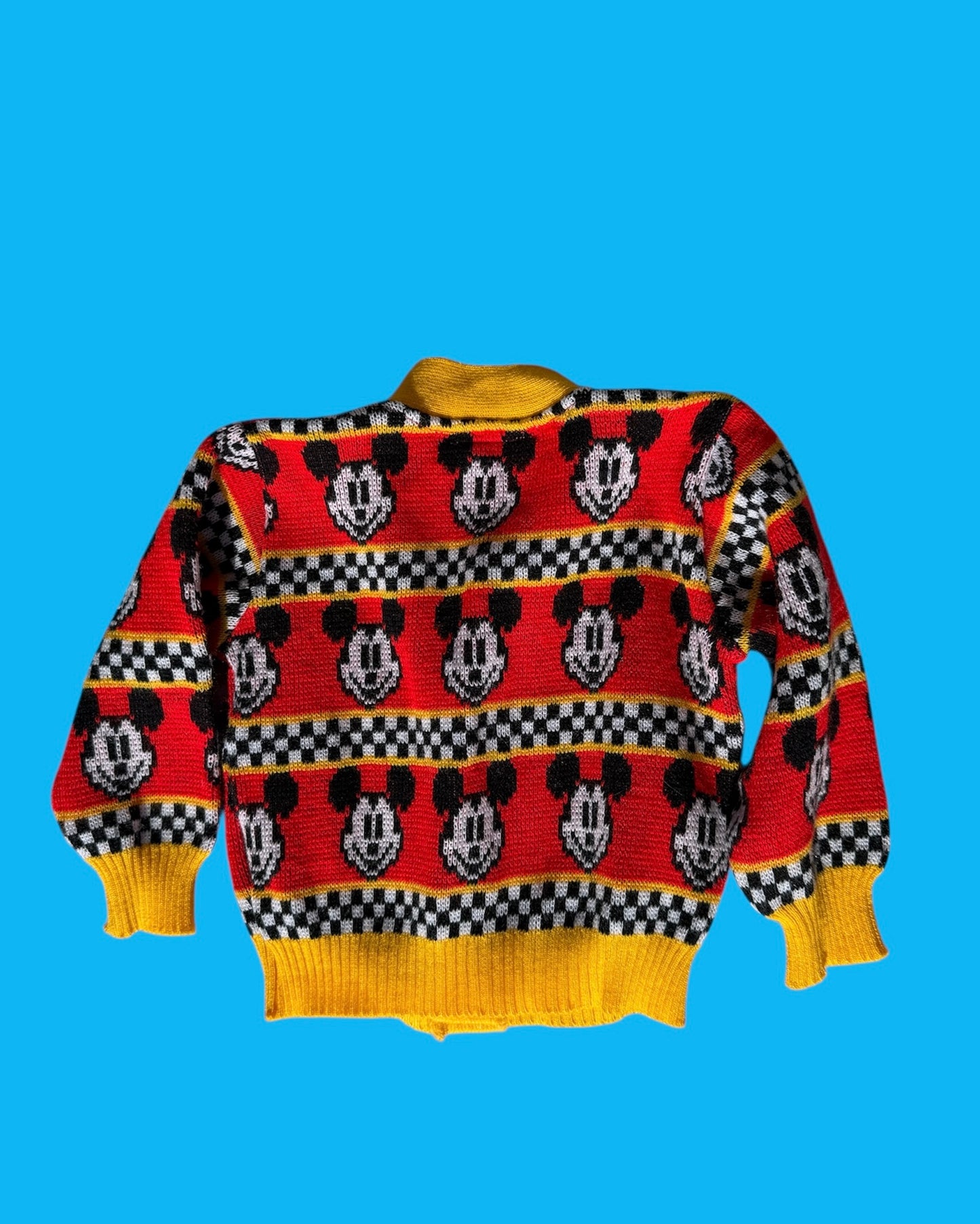 vintage mickey mouse knit cardigan