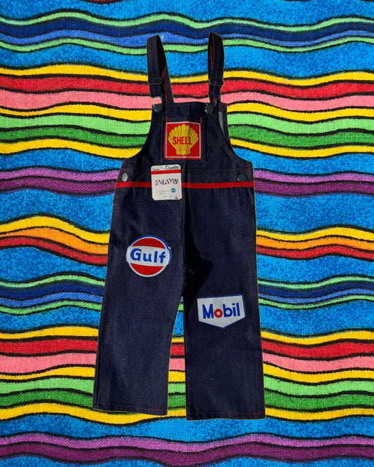 vintage shell gulf mobil overalls