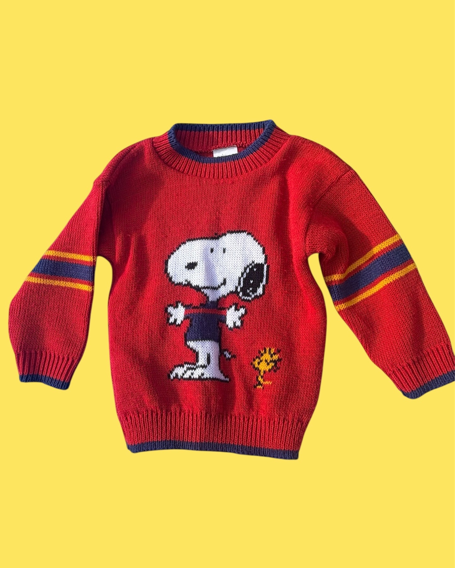 vintage peanuts snoopy knit sweater