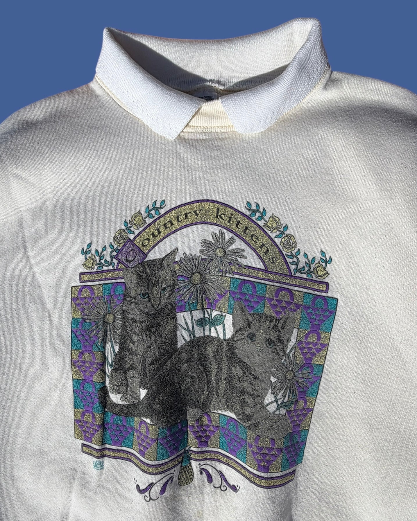 vintage kitten sweatshirt