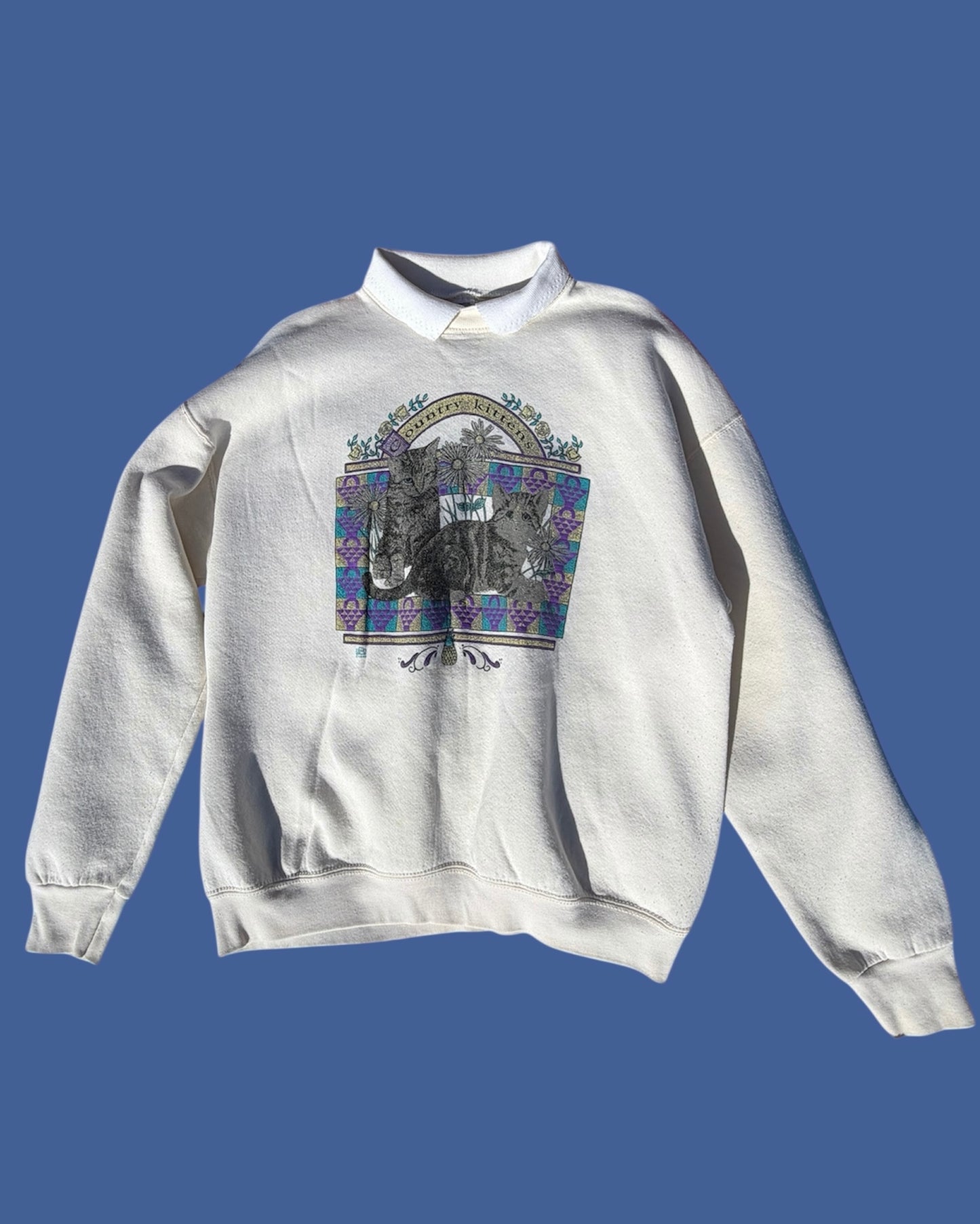 vintage kitten sweatshirt